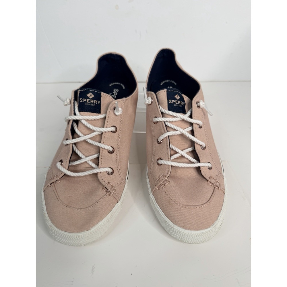 Sperry Top-Sider Women's 9.5M Pink Canvas Sneakers Memory Foam Casual